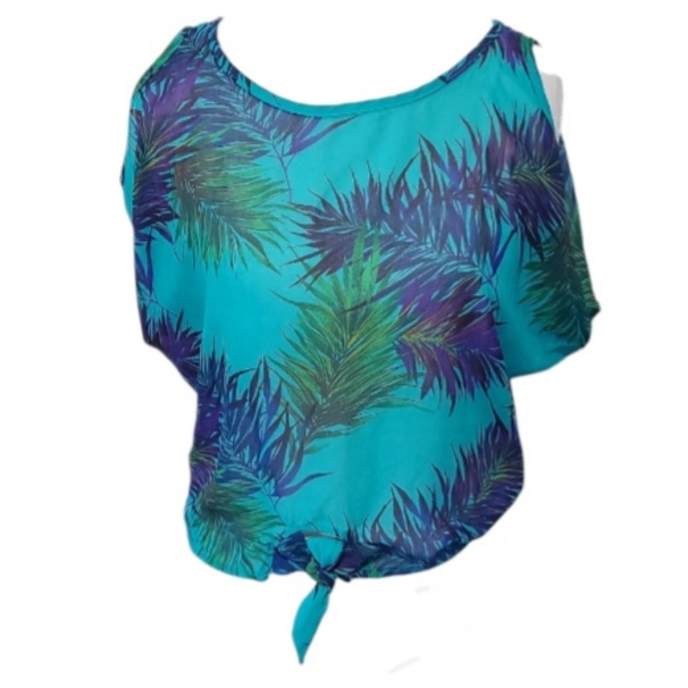 Womens Tropical Blouse Sz S/M